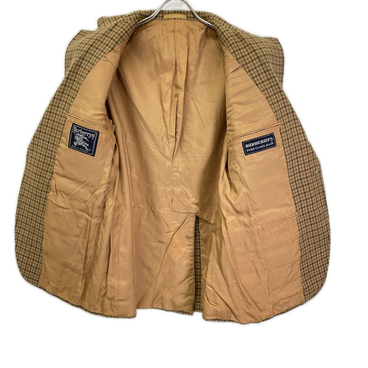 BURBERRY バーバリー 80s キャメル ハウンドトゥース テーラード ジャケット ジャケット