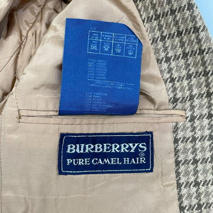 BURBERRY バーバリー 80s キャメル ハウンドトゥース テーラード ジャケット ジャケット