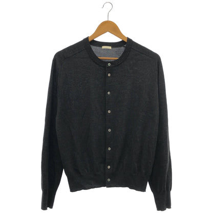 LIDNM リドム グレー W/Si/Ca 18G Crew Cardigan トップス