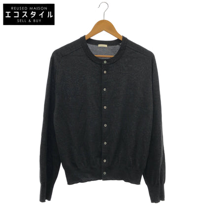 LIDNM リドム グレー W/Si/Ca 18G Crew Cardigan トップス
