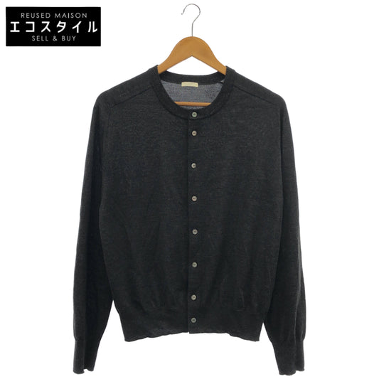 LIDNM リドム グレー W/Si/Ca 18G Crew Cardigan トップス