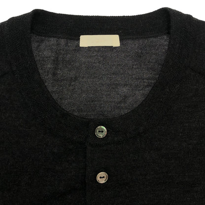 LIDNM リドム グレー W/Si/Ca 18G Crew Cardigan トップス