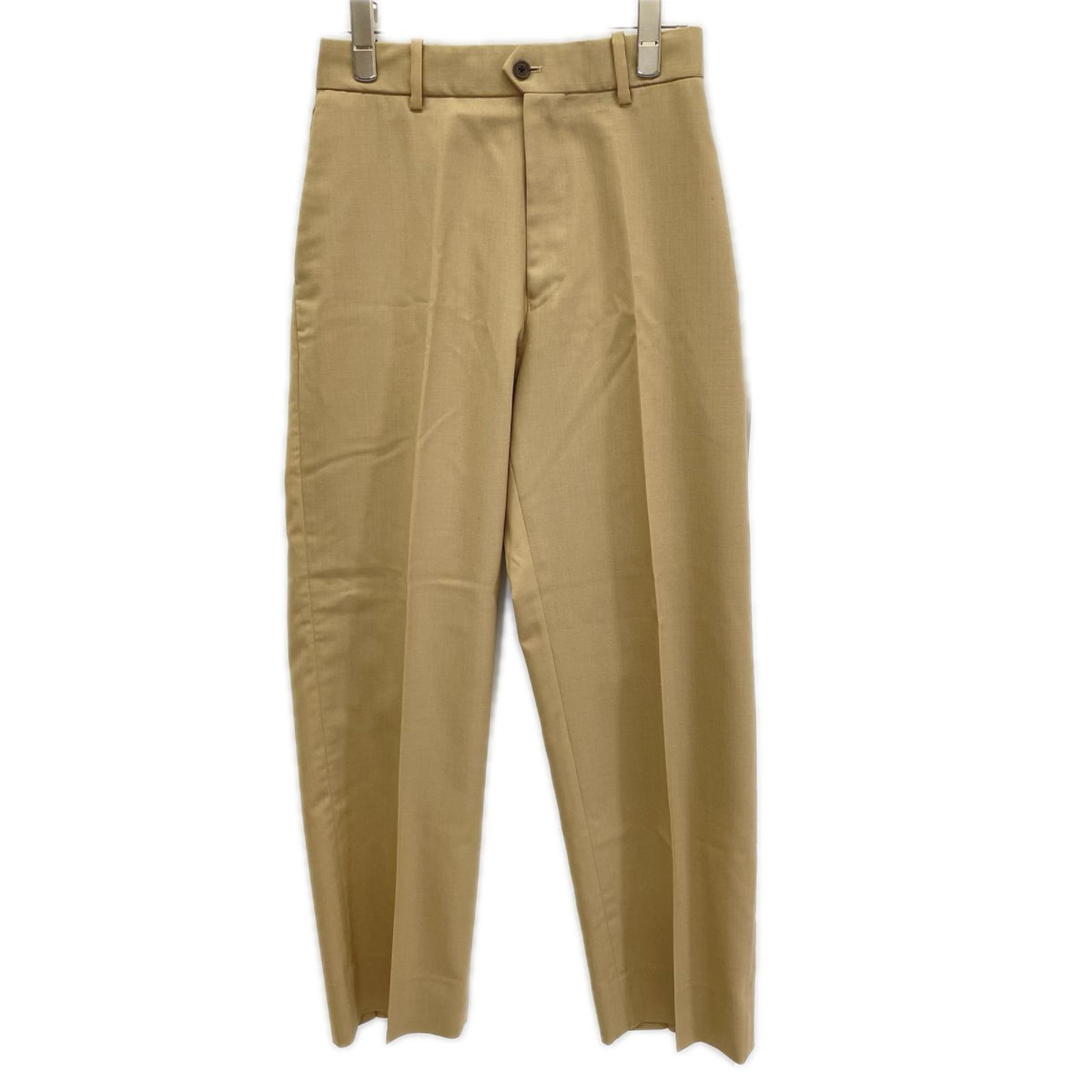 MARKAWARE マーカウエア ベージュ FLAT-FRONT TROUSERS ボトムス