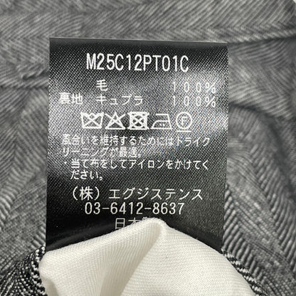 marka マーカ グレー ツイード TWO TUCK BAGGY TROUSERS ボトムス