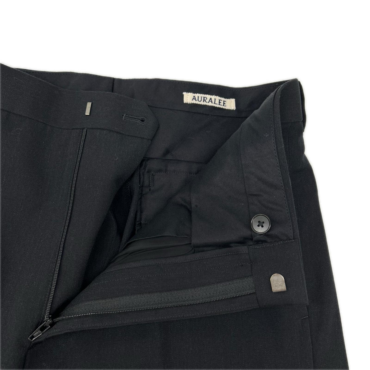 AURALEE オーラリー ブラック LIGHT WOOL MAX GABARDINE SLACKS ボトムス