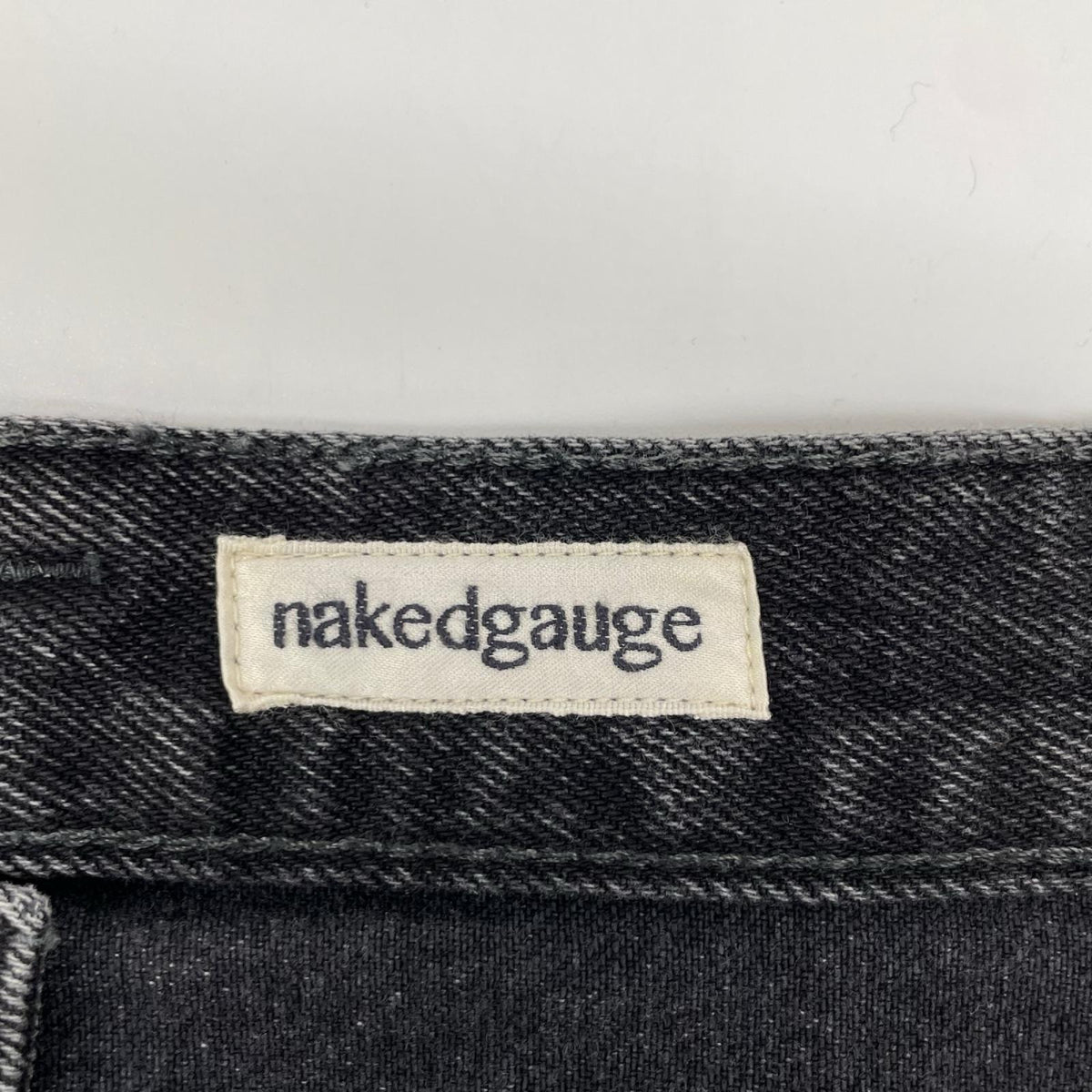 nakedgauge ネイキッドゲージ ブラック デニムフェイデッドアシュリージーンズ ボトムス