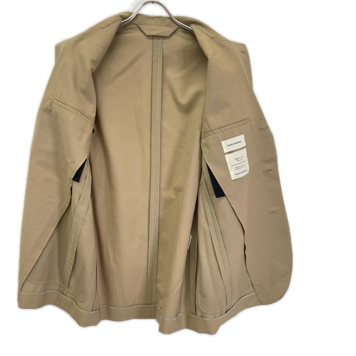 MARKAWARE マーカウエア ベージュ SUCK COAT ORGANIC WOOL TROPICAL ジャケット