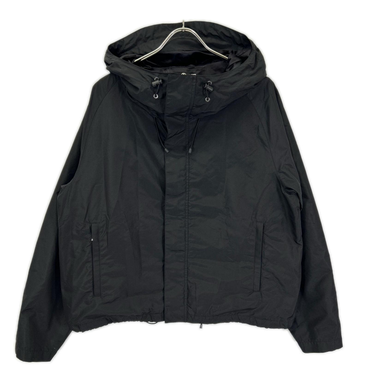 MARKAWARE マーカウエア ブラック シルクショートレインジャケット ジャケット