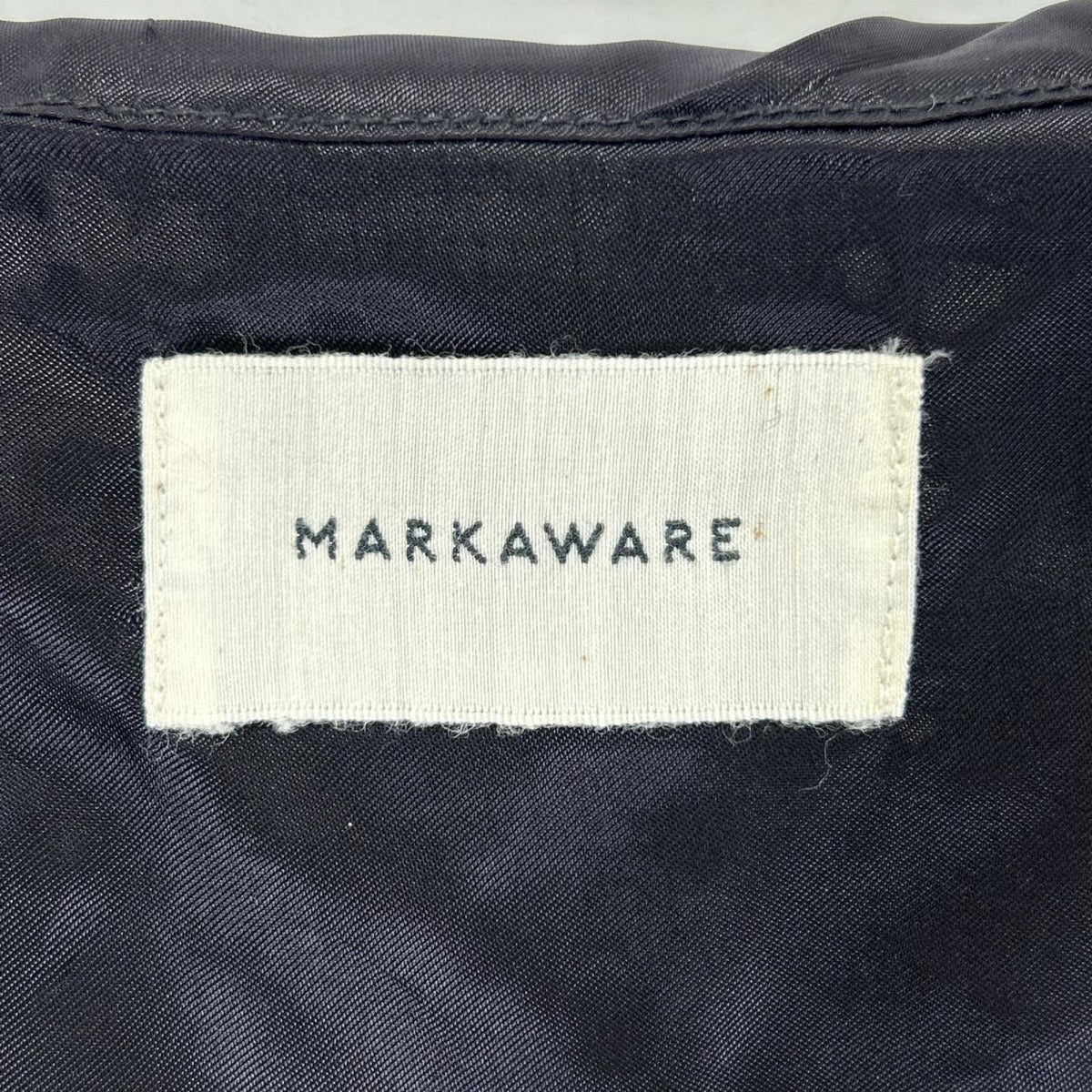 MARKAWARE マーカウエア ブラック シルクショートレインジャケット ジャケット