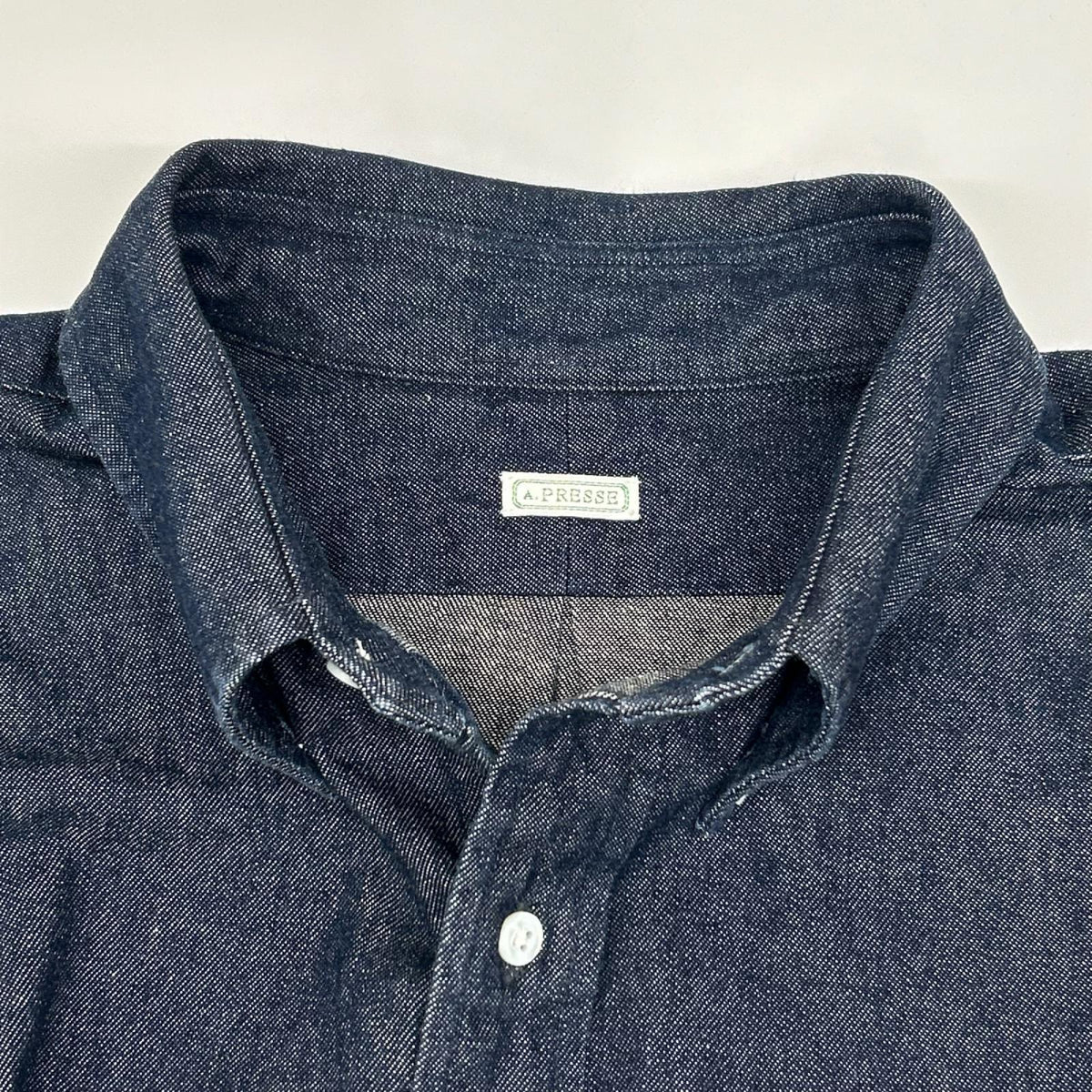 A.PRESSE アプレッセ ブルー BD Denim Shirt トップス
