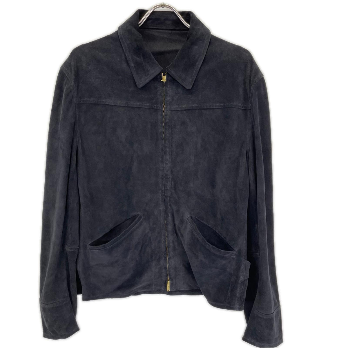 LIDNM リドム ネイビー Goat Suede Sports JKT ジャケット