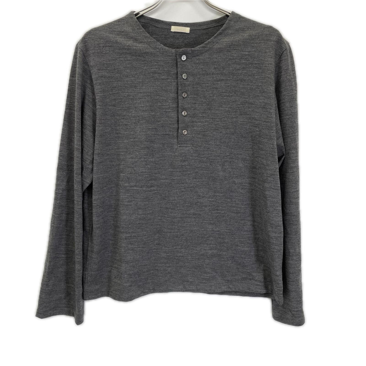 LIDNM リドム グレー Wool Jersey Henley L/S Tee トップス