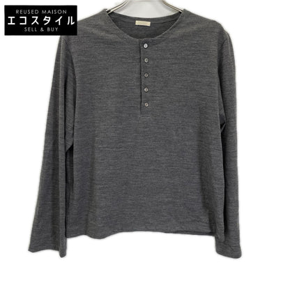 LIDNM リドム グレー Wool Jersey Henley L/S Tee トップス