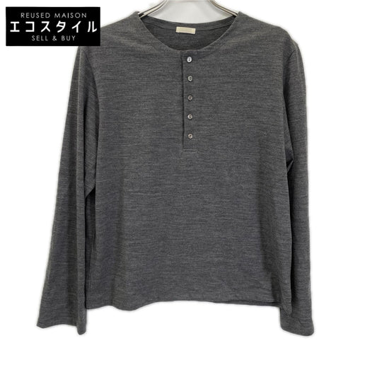 LIDNM リドム グレー Wool Jersey Henley L/S Tee トップス