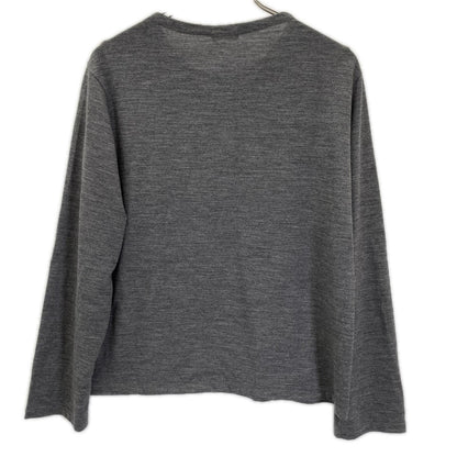 LIDNM リドム グレー Wool Jersey Henley L/S Tee トップス