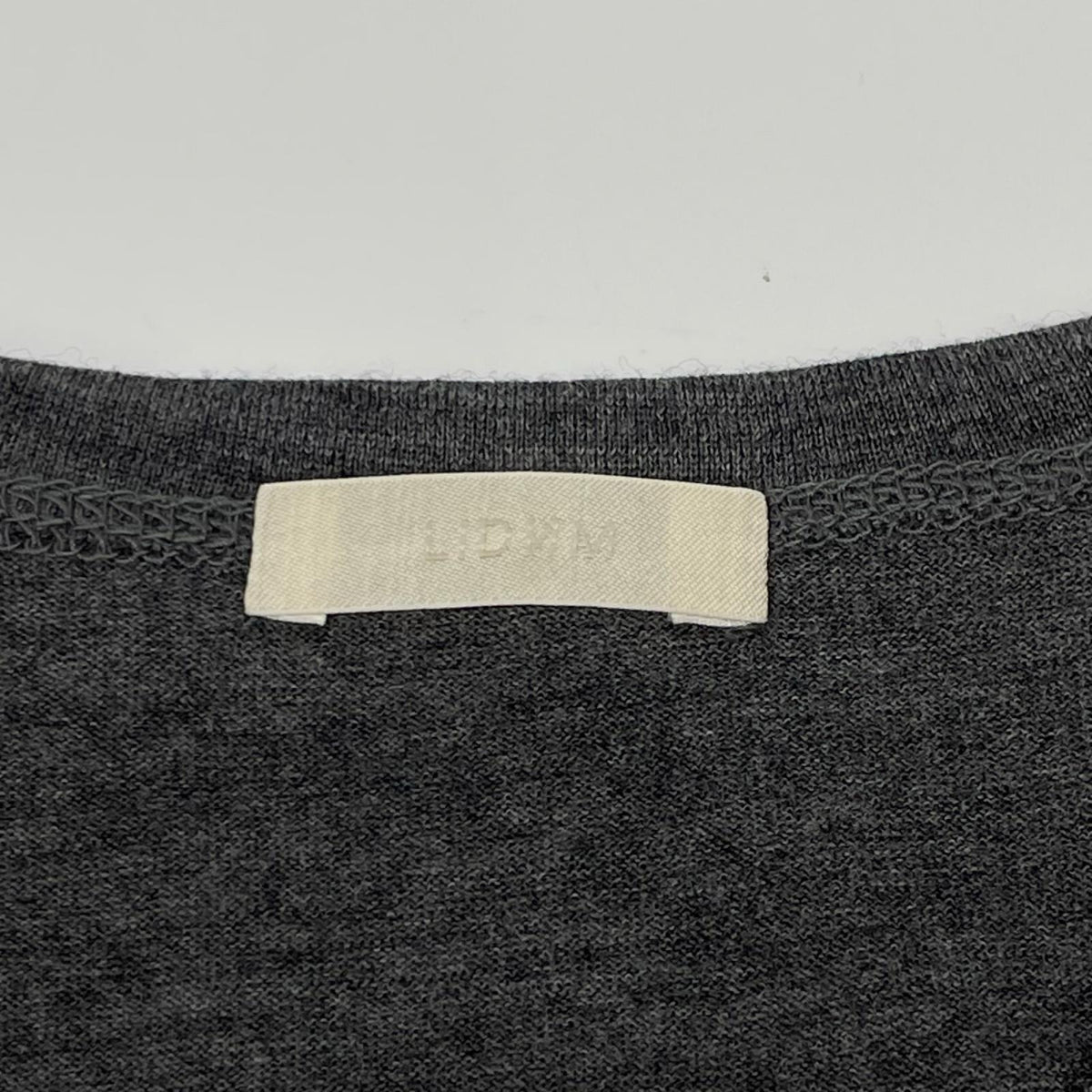 LIDNM リドム グレー Wool Jersey Henley L/S Tee トップス