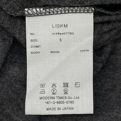 LIDNM リドム グレー Wool Jersey Henley L/S Tee トップス