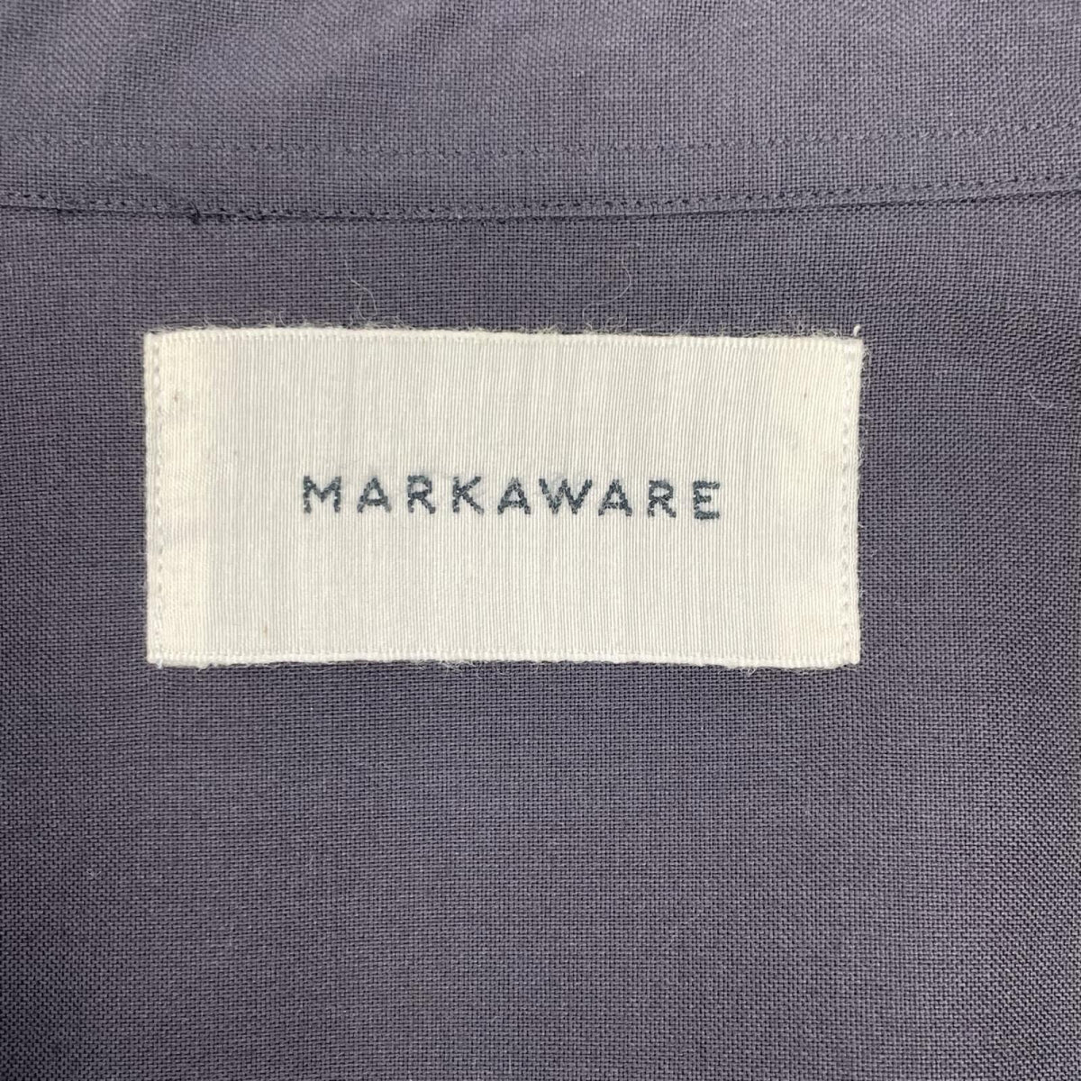 MARKAWARE マーカウエア グレー ORGANIC WOOL 2/80 TROPICAL VAREUSE SHIRT トップス