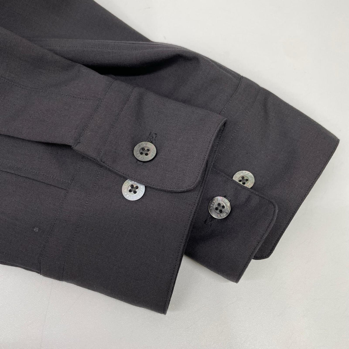 MARKAWARE マーカウエア グレー ORGANIC WOOL 2/80 TROPICAL VAREUSE SHIRT トップス