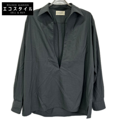 MARKAWARE マーカウエア グリーン ORGANIC WOOL 2/80 TROPICAL VAREUSE SHIRT トップス