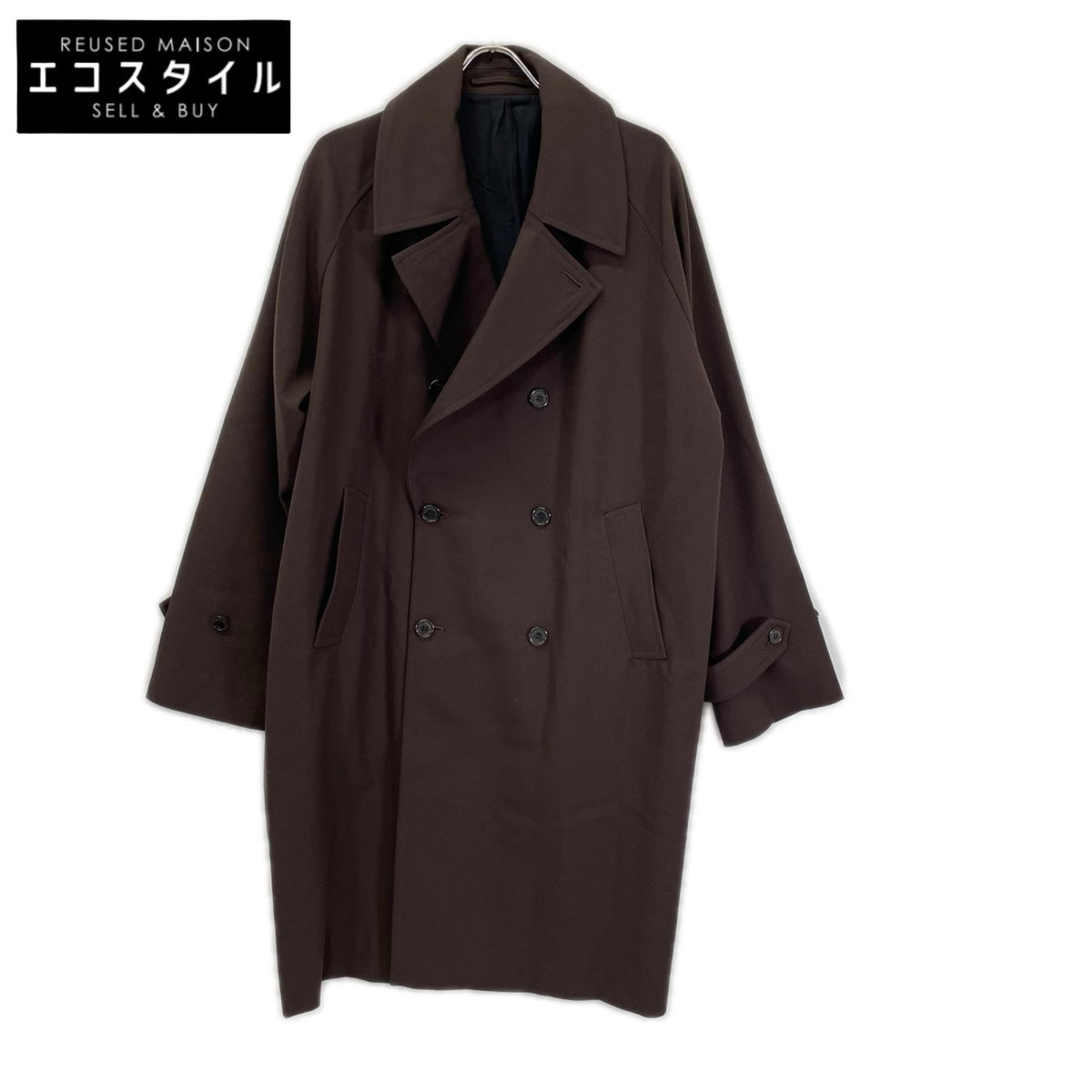 MARKAWARE マーカウエア ブラウン RAGLAN MAC COAT ORGANIC WOOL TROPICAL コート