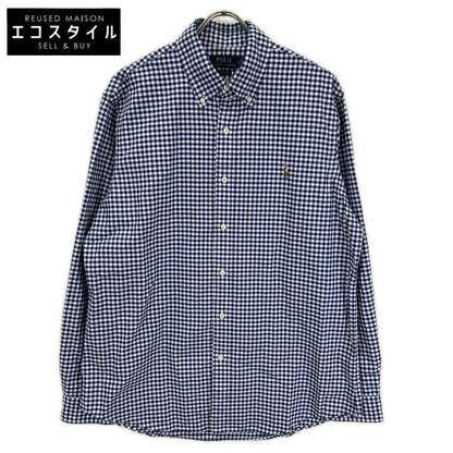 POLObyRalphLauren ポロラルフローレン ネイビー クラシックフィット ギンガムチェック オックスフォードシャツ トップス