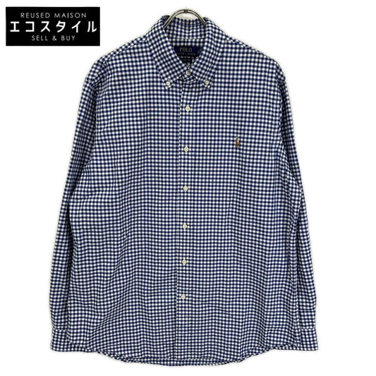 POLObyRalphLauren ポロラルフローレン ネイビー クラシックフィット ギンガムチェック オックスフォードシャツ トップス