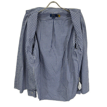 POLObyRalphLauren ポロラルフローレン ネイビー クラシックフィット ギンガムチェック オックスフォードシャツ トップス