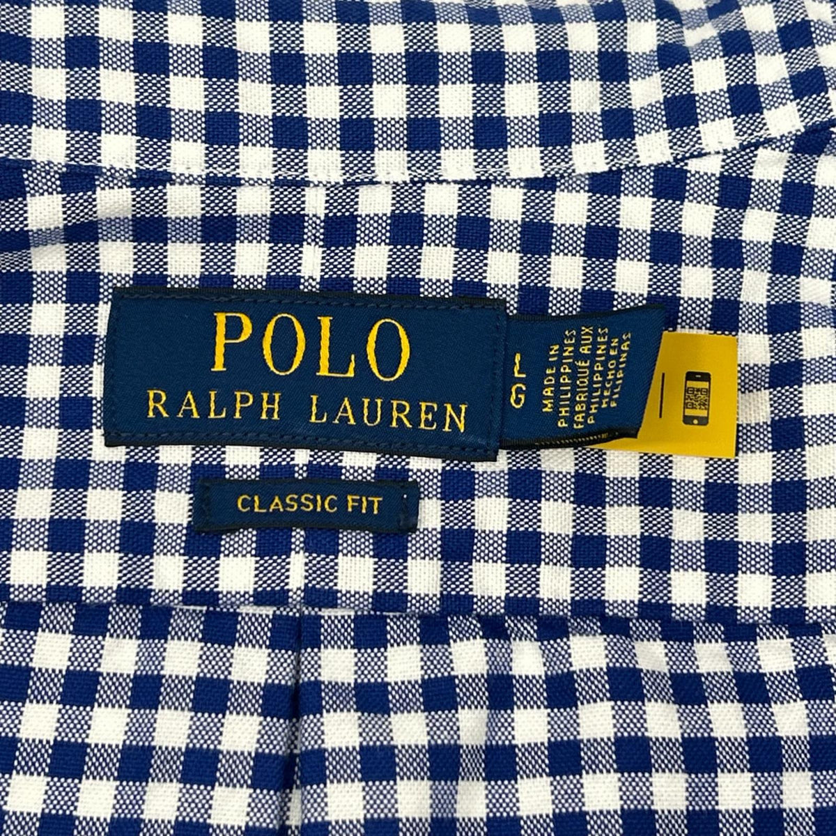 POLObyRalphLauren ポロラルフローレン ネイビー クラシックフィット ギンガムチェック オックスフォードシャツ トップス