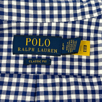 POLObyRalphLauren ポロラルフローレン ネイビー クラシックフィット ギンガムチェック オックスフォードシャツ トップス