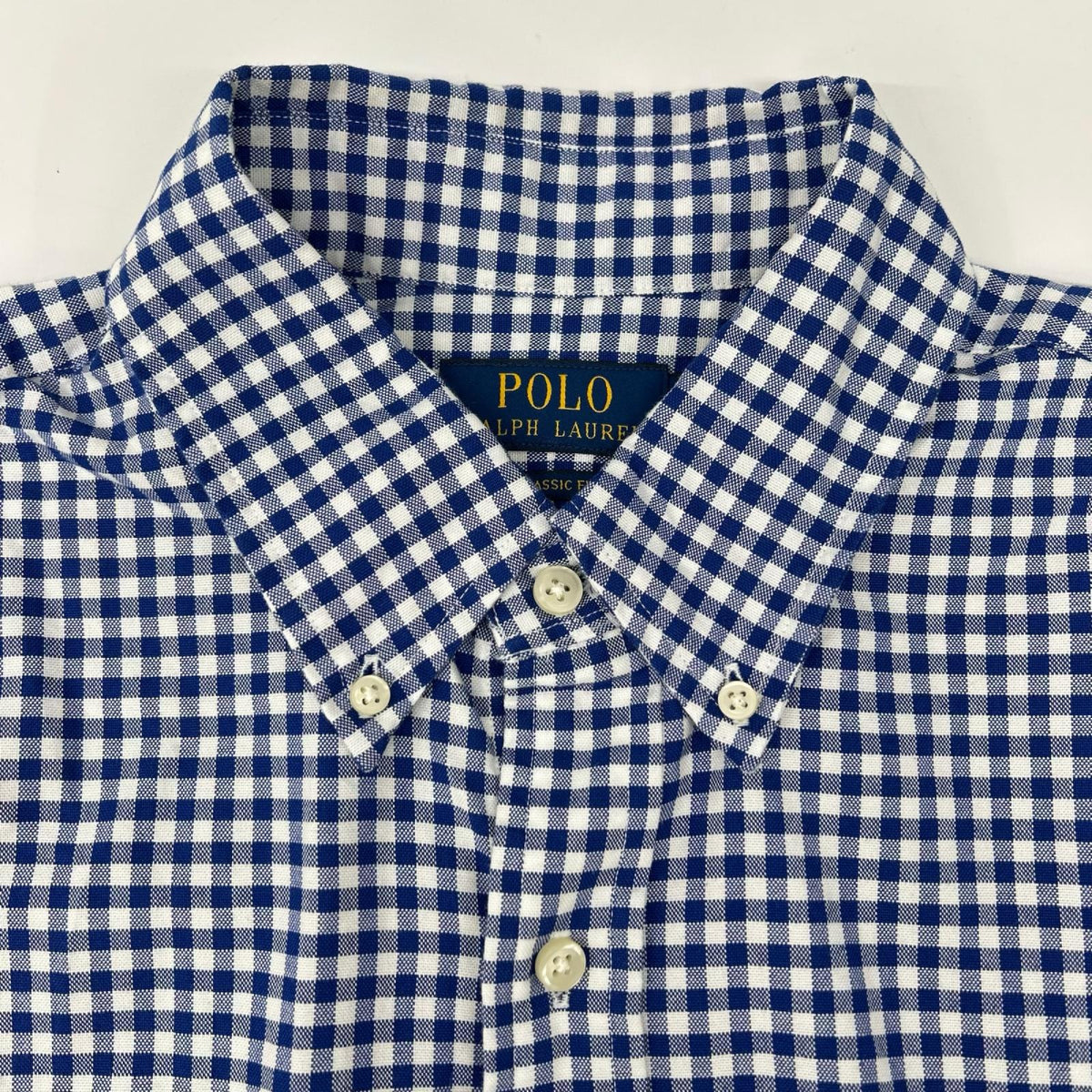 POLObyRalphLauren ポロラルフローレン ネイビー クラシックフィット ギンガムチェック オックスフォードシャツ トップス