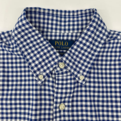 POLObyRalphLauren ポロラルフローレン ネイビー クラシックフィット ギンガムチェック オックスフォードシャツ トップス
