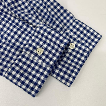 POLObyRalphLauren ポロラルフローレン ネイビー クラシックフィット ギンガムチェック オックスフォードシャツ トップス