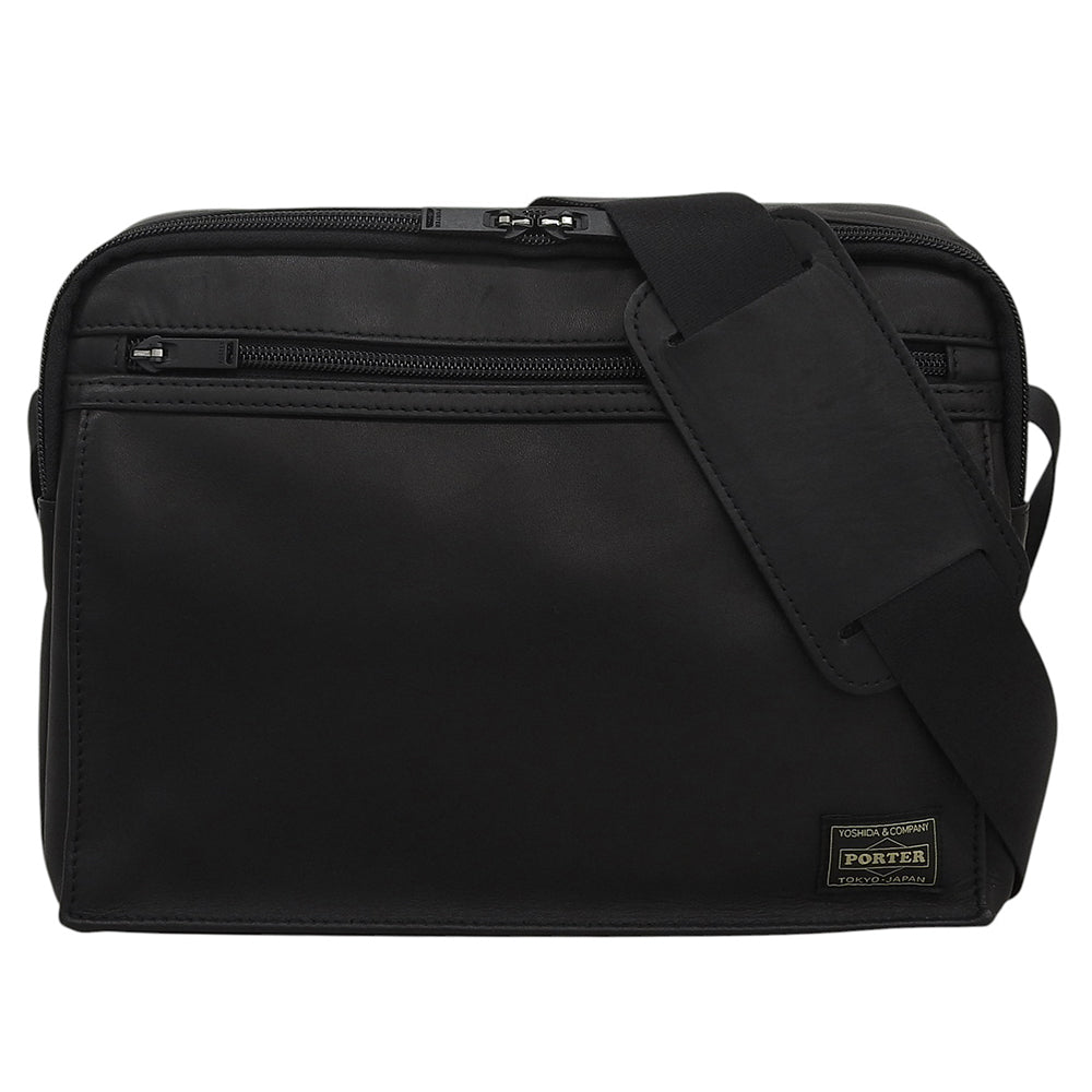PORTER ポーター アメイズ レザー ショルダーバッグ メンズ ブラック ショルダーバッグ