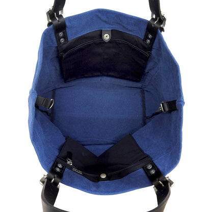 PORTER ポーター 美品 ブリッジ キャンバス コーデュラナイロン トートバッグ メンズ ブルー トートバッグ