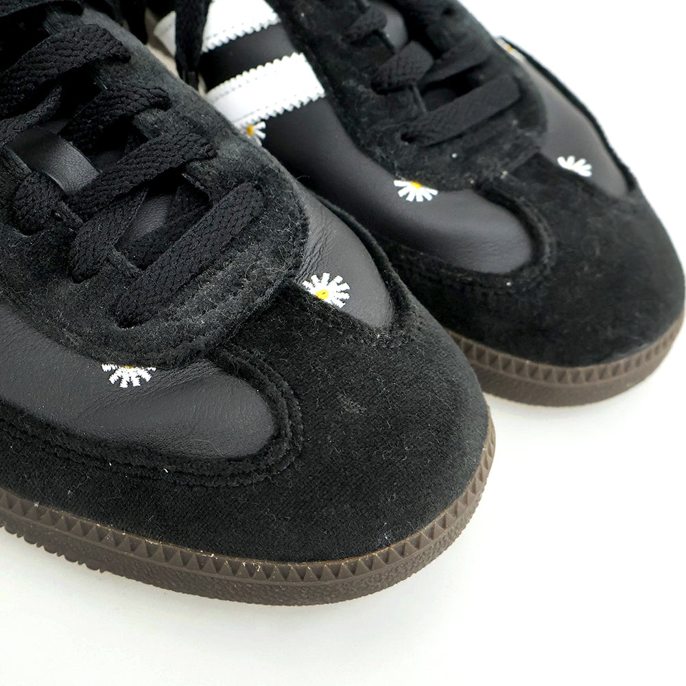 adidas アディダス サンバ 花刺繍 ローカットスニーカー シューズ メンズ ブラック×ホワイト 29.0cm シューズ