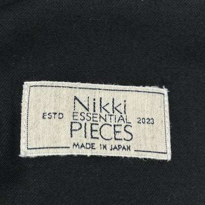 NIKKI ESSENTIAL PIECES ニッキエッセンシャルピーシーズ グレー チョークストライプ 2tuck Wide Tapered Trousers ボトムス
