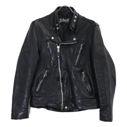 schott ショット 3191064 ブラック 羊革 ダブルブレスト ライダースジャケット ジャケット