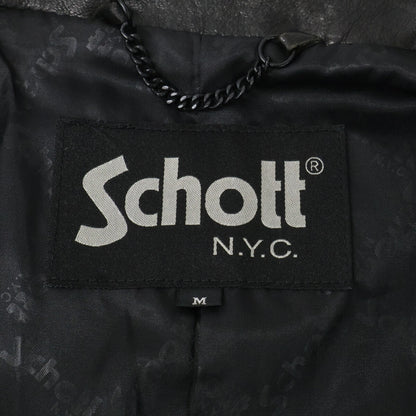 schott ショット 3191064 ブラック 羊革 ダブルブレスト ライダースジャケット ジャケット