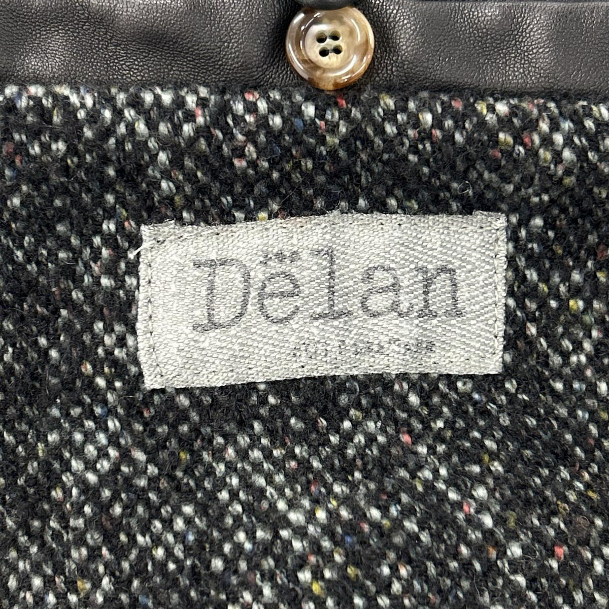 Delan デラン ブラック シープスキン ダブルライダースジャケット ジャケット