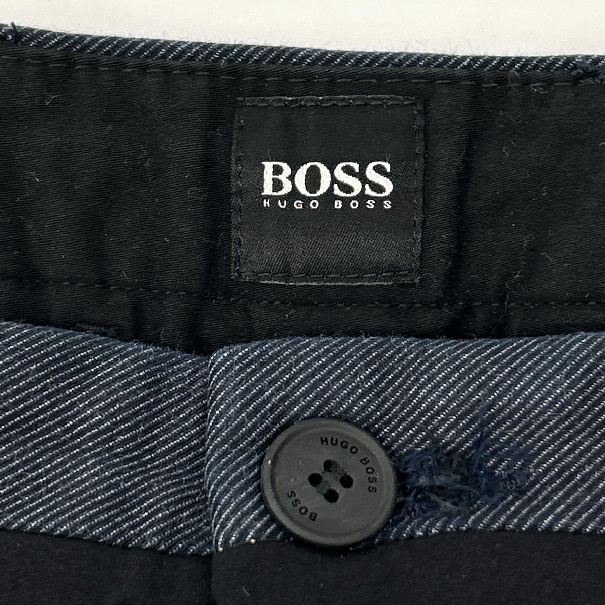 BOSS ボス ネイビー ドローコード イージーパンツ ボトムス