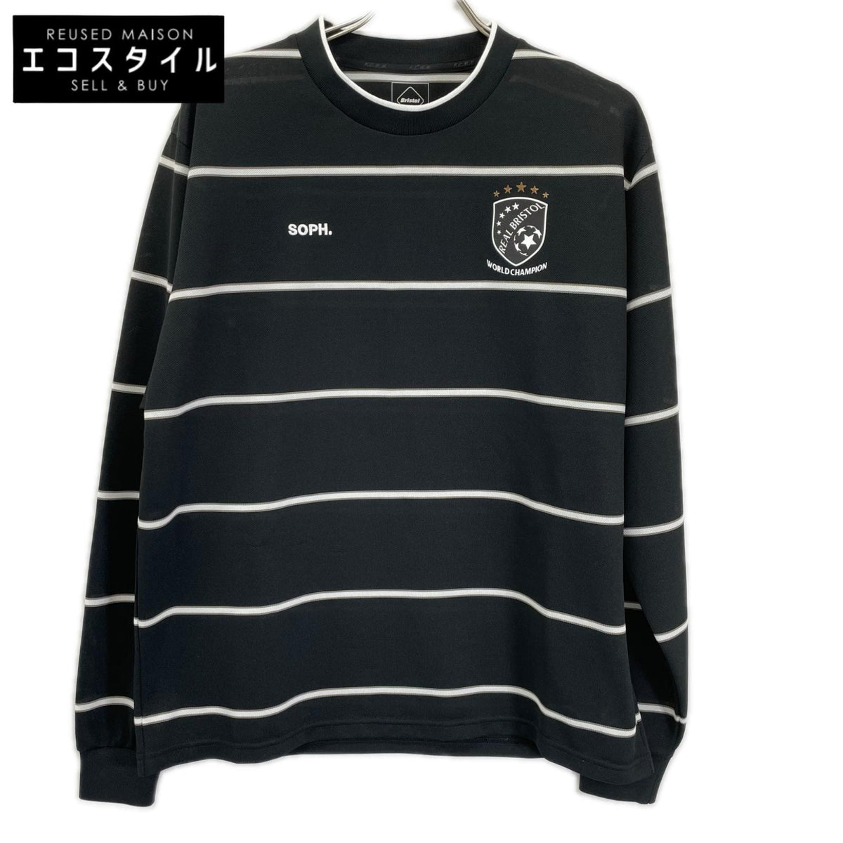 F.C.Real Bristol エフシーリアルブリストル ブラック CHAMPIONS BORDER L/S GAME SHIRT トップス