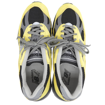 NEW BALANCE ニューバランス 新品同様 New Balance 991v2 スニーカー シューズ メンズ イエロー×ブラック 9 U991YK2 シューズ