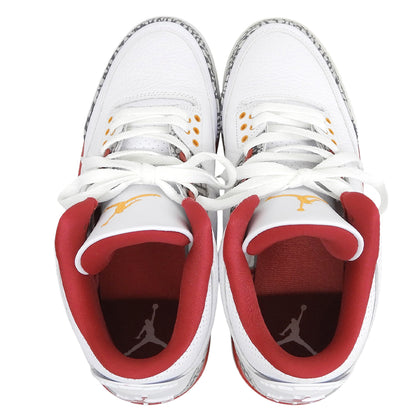 NIKE ナイキ 美品 AIR JORDAN 3 RETRO Cardinal Red ハイカット スニーカー シューズ メンズ レッド×ホワイト 27cm CT8532-126 シューズ