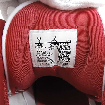 NIKE ナイキ 美品 AIR JORDAN 3 RETRO Cardinal Red ハイカット スニーカー シューズ メンズ レッド×ホワイト 27cm CT8532-126 シューズ