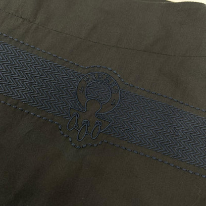 HERMES エルメス 2E3600D2 ブラック ロゴ刺繍 七分袖カットソー トップス