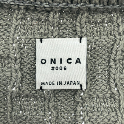 ONICA オニカ カーキ リサイクルコットン ニットベスト トップス