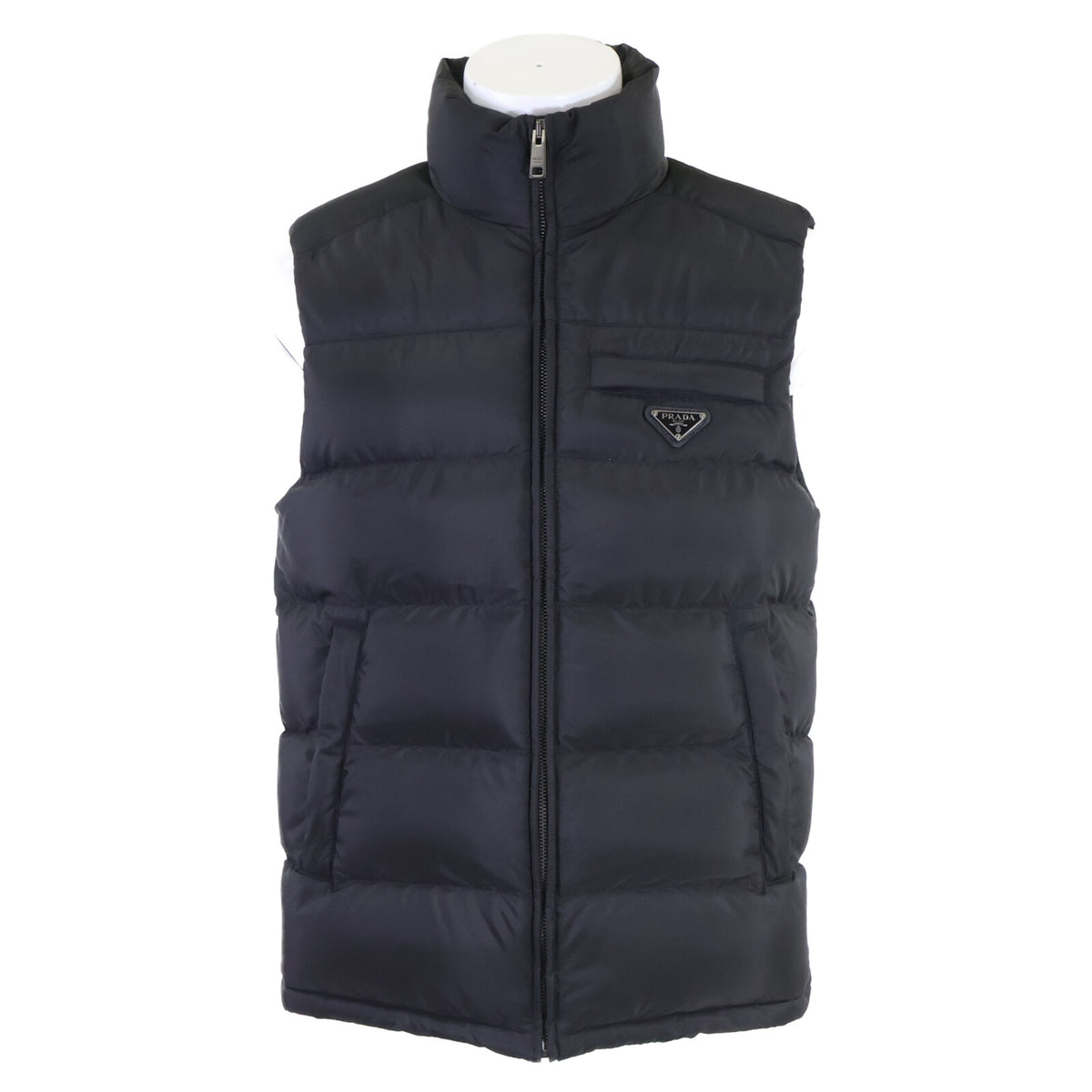 PRADA プラダ 【美品/国内正規/23年製】SGJ191 トライアングルロゴプレート ダウン ベスト