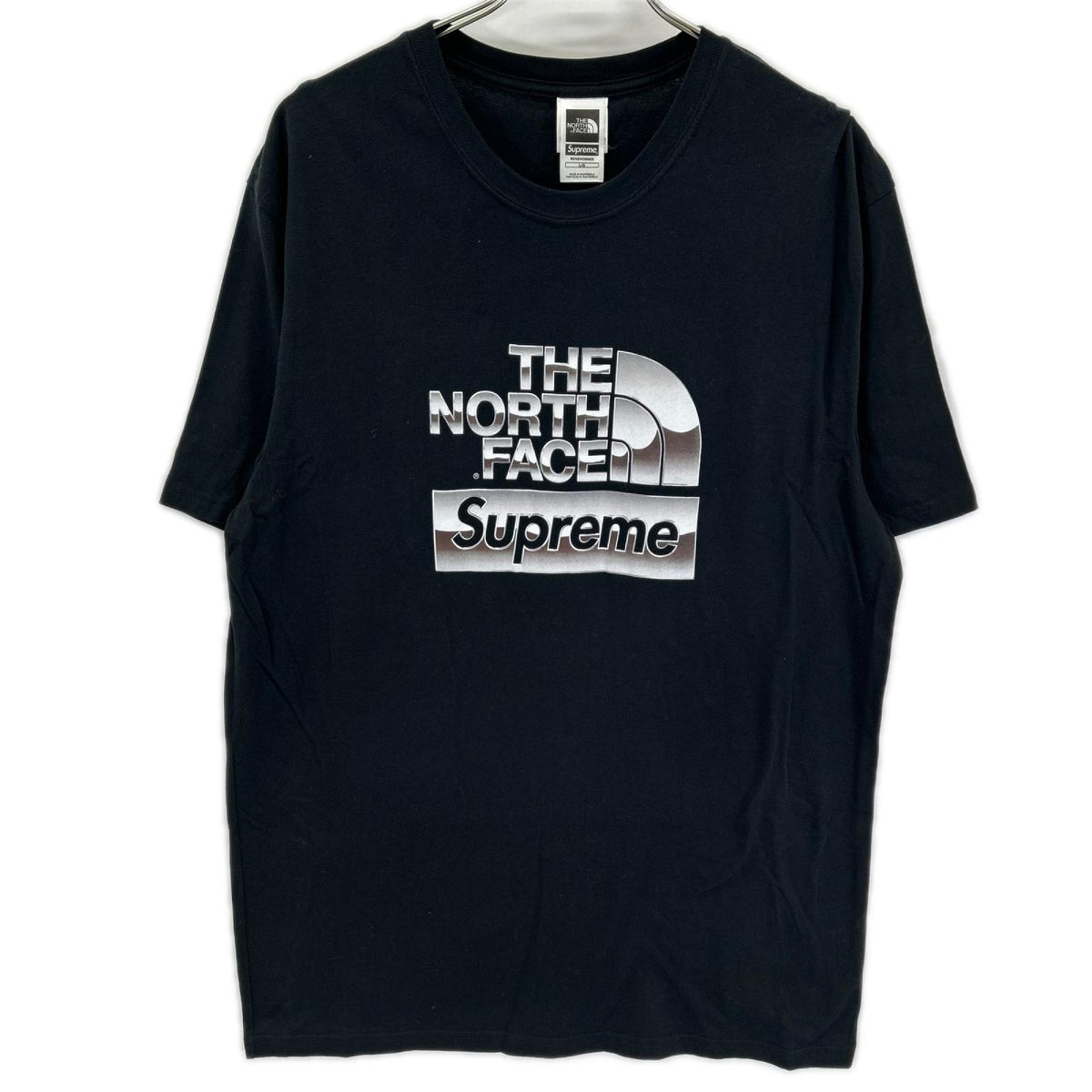 THE NORTH FACE ノースフェイス 【×Supreme】18SS NT31808I ブラック Metallic Logo Tee トップス