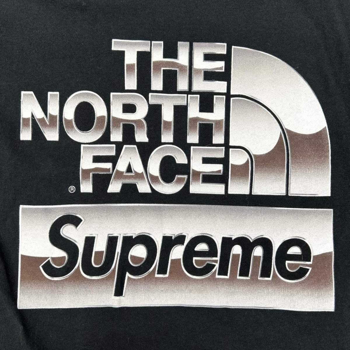 THE NORTH FACE ノースフェイス 【×Supreme】18SS NT31808I ブラック Metallic Logo Tee トップス